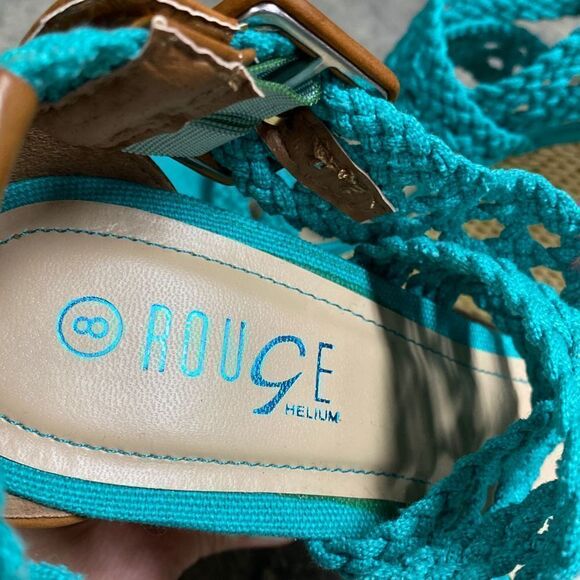Rouge Helium Seafoam Green wedge Sandal Size 8 NWT - Picture 7 of 7